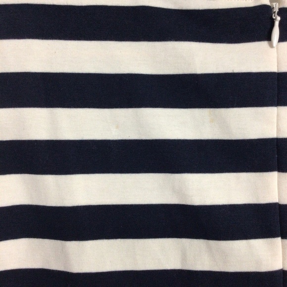 NWT J. Crew Asymmetrical Striped Peplum Ruffle Top Small Navy White - Picture 6 of 6